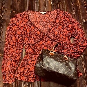 Knox Rose Red Floral Blouse